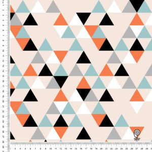 P&P006 Triângulos coloridos - Bege RÉGUA