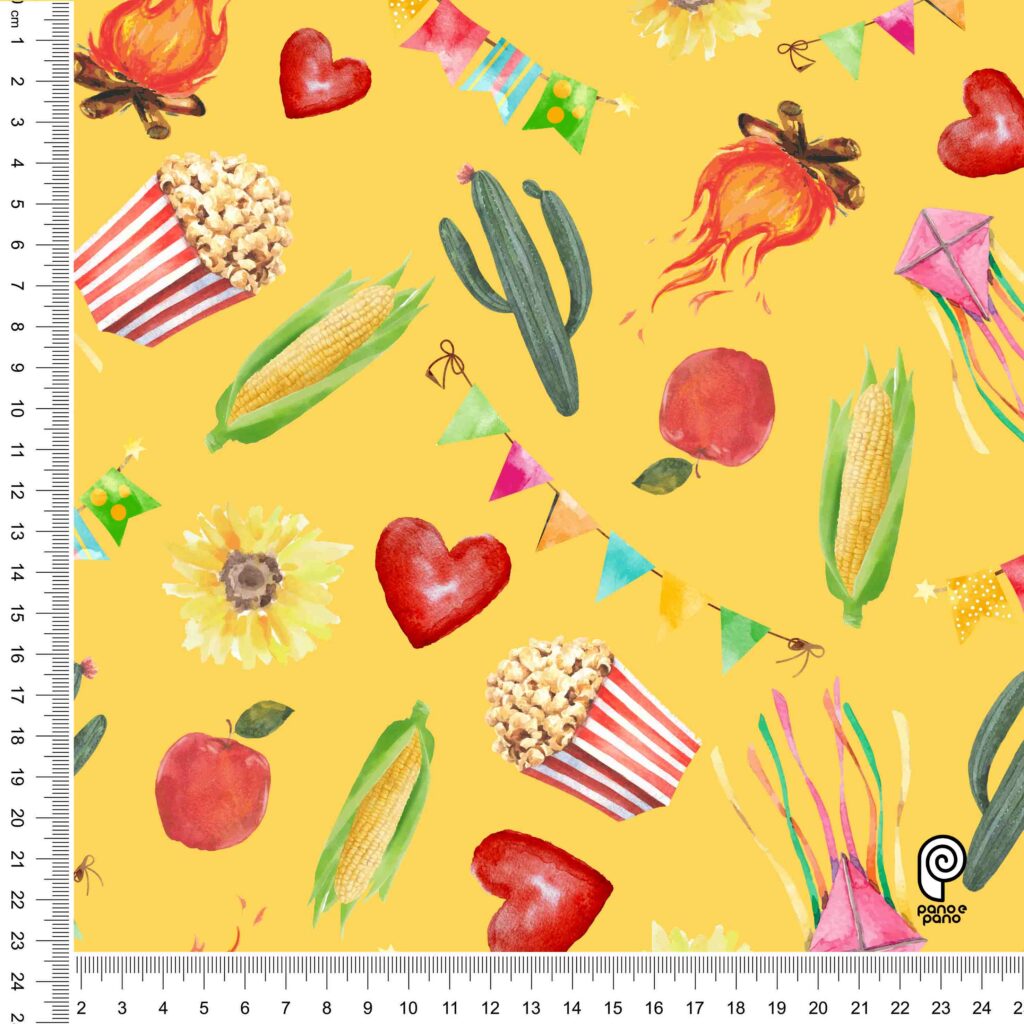 P&P090 Festa Junina Amarelo - RÉGUA